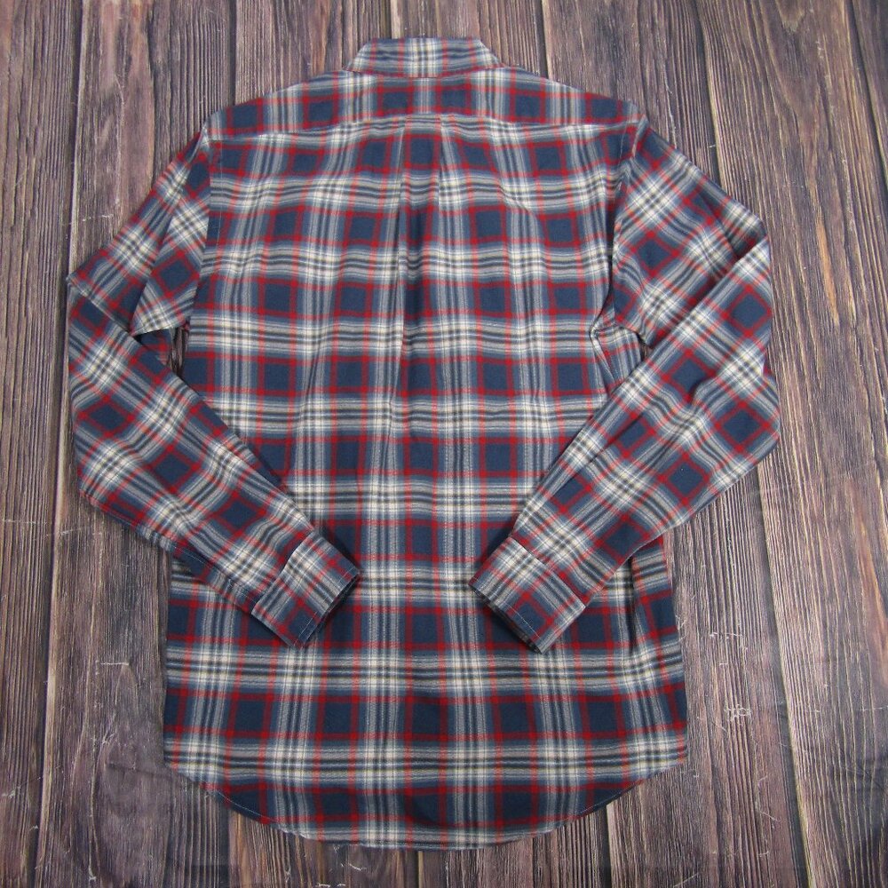 Ralph Lauren Mens Small Blue Red Plaid Button Down Dress Shirt Logo Classic Fit - Picture 4 of 5